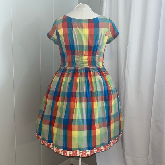 RARE - Blutsgeschwister Rainbow Check Dress - Size Small - Picture 2 of 4